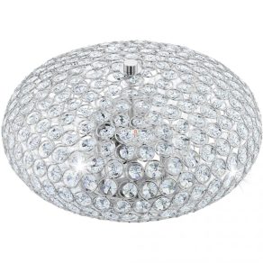   Candelabru de tavan cu două socluri, cromat - Clemente Eglo 95284