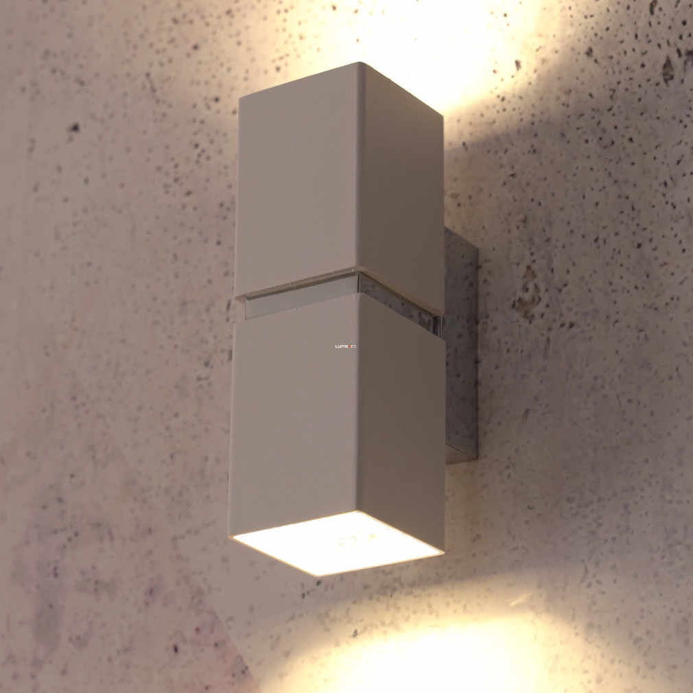 Lampa de perete cu două becuri, unghiulară, alb-argintiu - Passa Eglo 95377