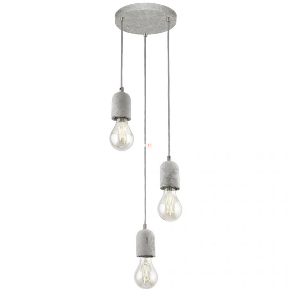 Lampa suspendată cu trei becuri, gri - Silvares Eglo 95523