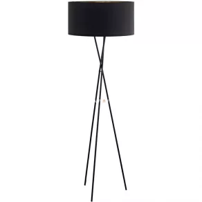   Lampă de podea cu comutator la picior, 152 cm, negru - Fondachelli Eglo 95541, textilă, cu soclu 1xE27