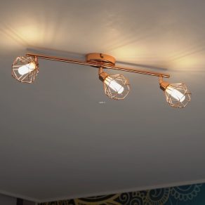   Lampă spot cu trei socluri, cupru roșu auriu roz - Zapata Eglo 95547