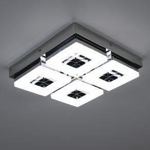   Lampă LED pătrată pentru tavan, 4 căi - Fradelo Eglo 95657