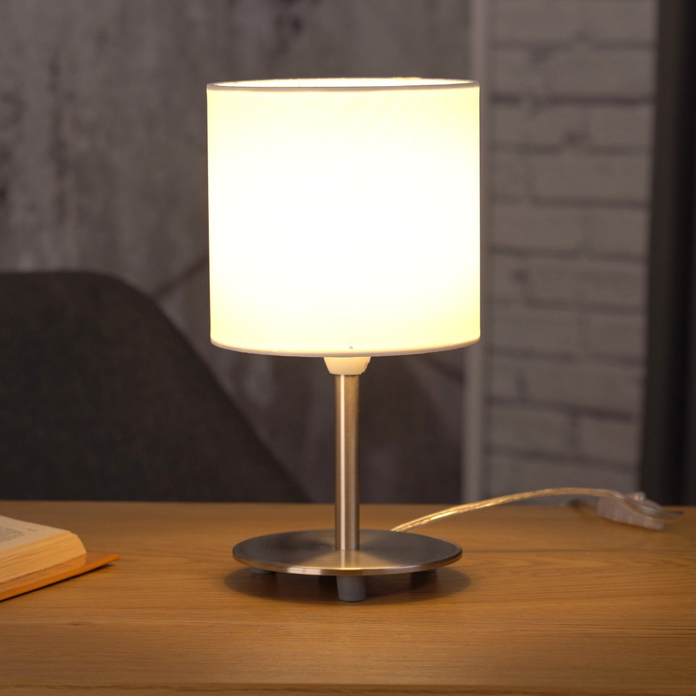 Lampa de masă în ambalaj desfăcut, culoare albă (Pasteri)