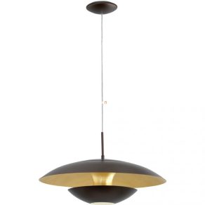 Lampă suspendată, negru și auriu - Nuvano Eglo 95755