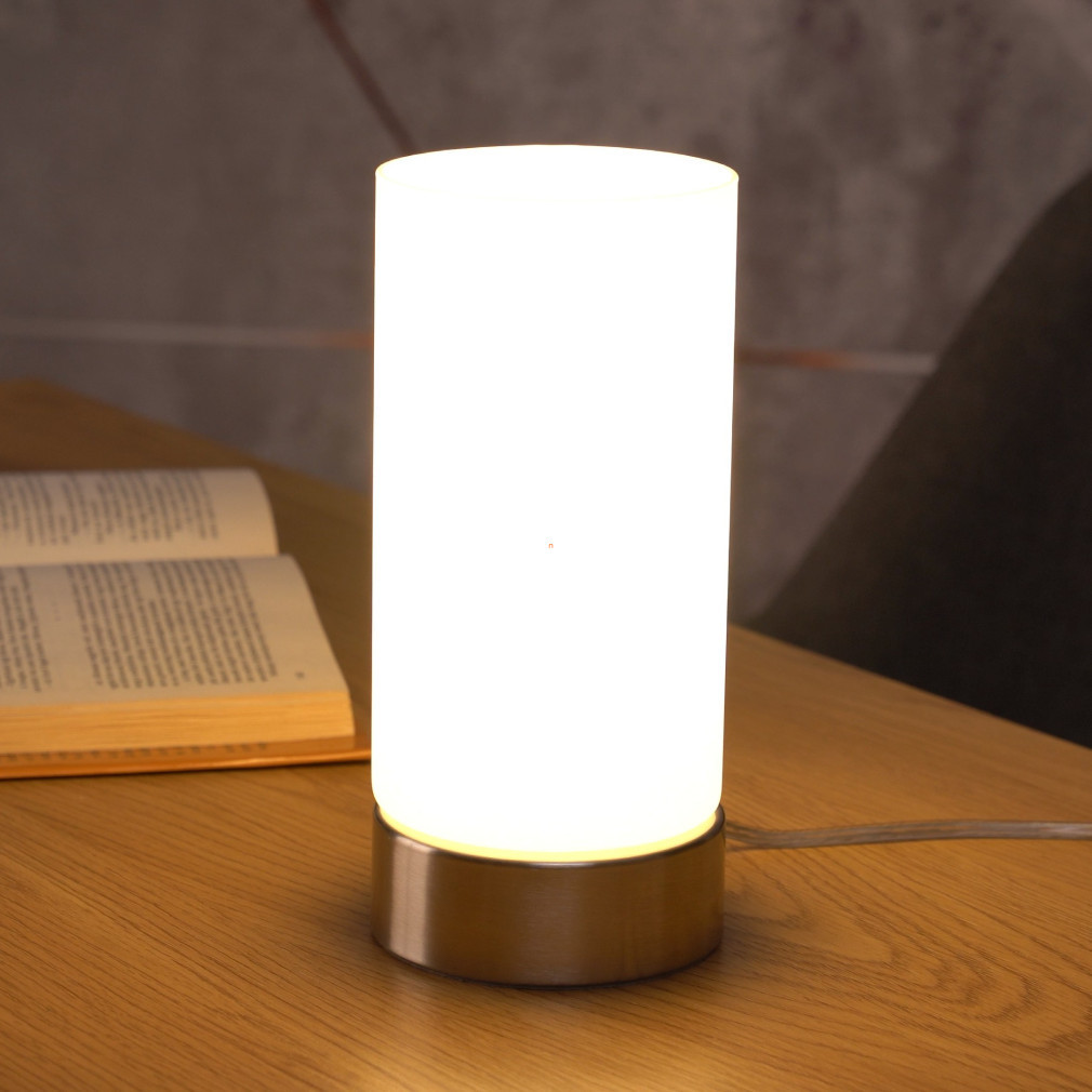 Lampa de masă cromată, 21 cm - Damasco Eglo 95775, cu soclu 1xE27