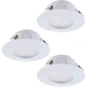   Spot LED încastrat, rotund, 18 W, alb cald, alb, 3 bucăți - Pineda Eglo 95814