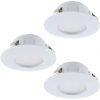 Spot LED încastrat, rotund, 18 W, alb cald, 7,8 cm, alb, 3 bucăți - Pineda Eglo 95821
