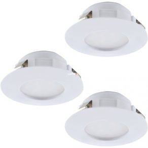   Spot LED încastrat, rotund, 18 W, alb cald, 7,8 cm, alb, 3 bucăți - Pineda Eglo 95821