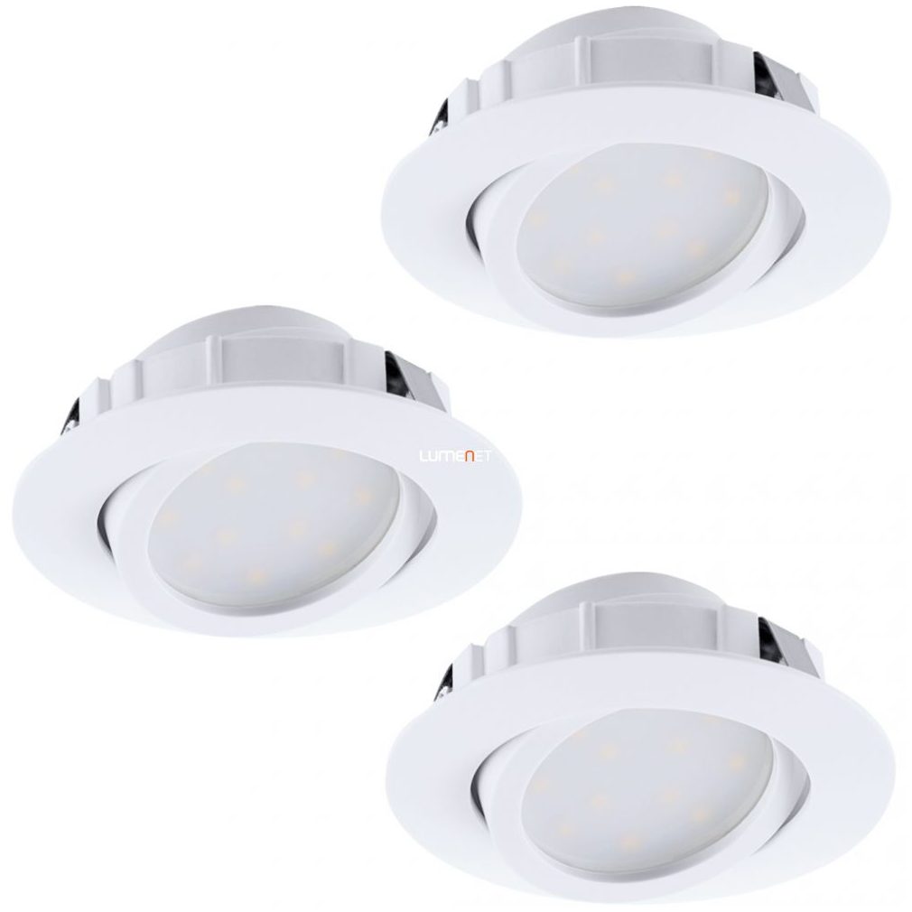 Spot LED de încastrat, rotund 18 W, alb cald, 8,4 cm, alb, 3 bucăți (Pineda)