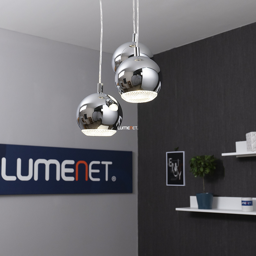 Lampa suspendată tip loft cu lanț, crom - Conessa Eglo 95913