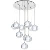 Candelabru modern în culoarea crom cu 10 socluri, cablu - Conessa Eglo 95914