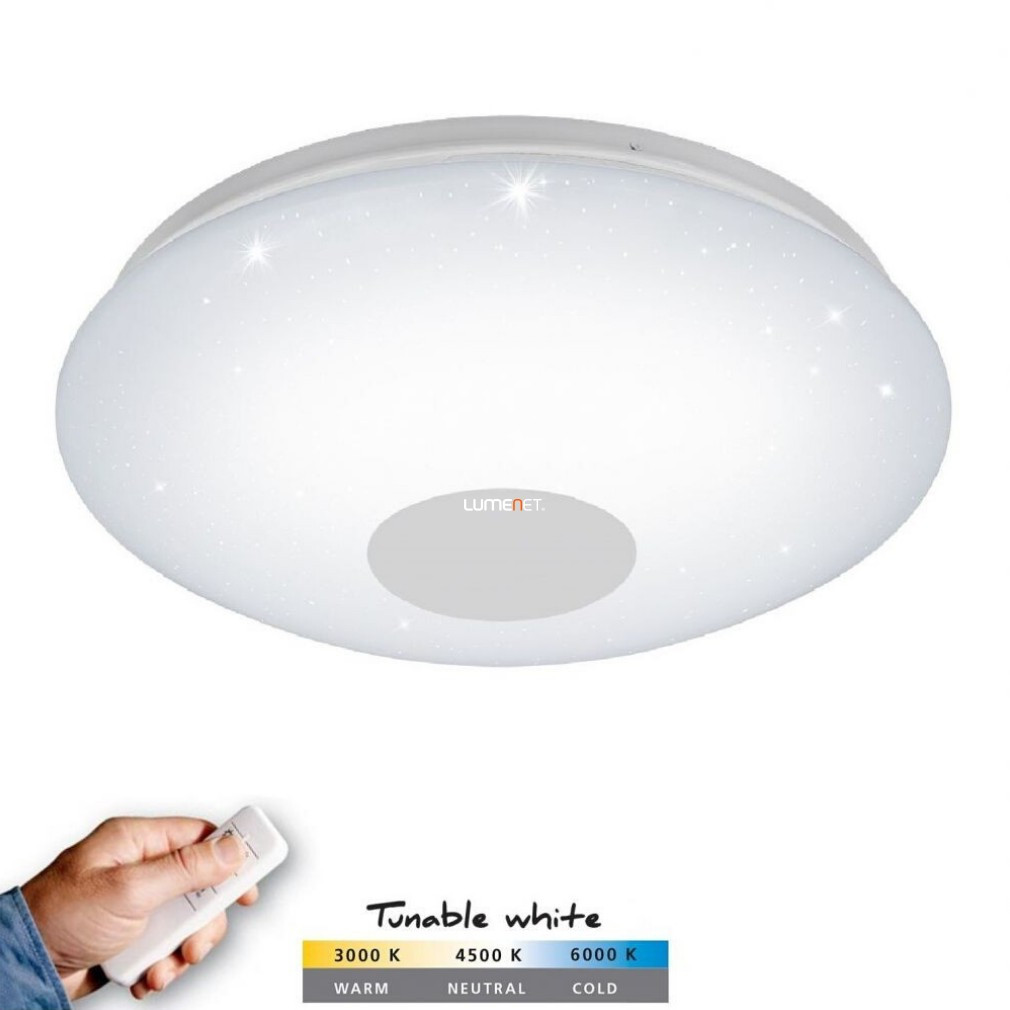 Lampă LED de tavan cu telecomandă, 30 W, alb rece-cald, alb-gri - Voltago Eglo 95973