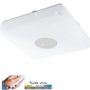   Lampă LED de tavan cu telecomandă 20 W, alb rece-cald, culoare alb-gri - Voltago Eglo 95975