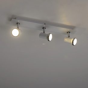   Lampă spot cu trei socluri, albă și argintie - Tamara Eglo 95994