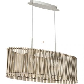   Lampă suspendată cu două prize, 77,5x130 cm, culoare maro lemn - Sendero Eglo 96194