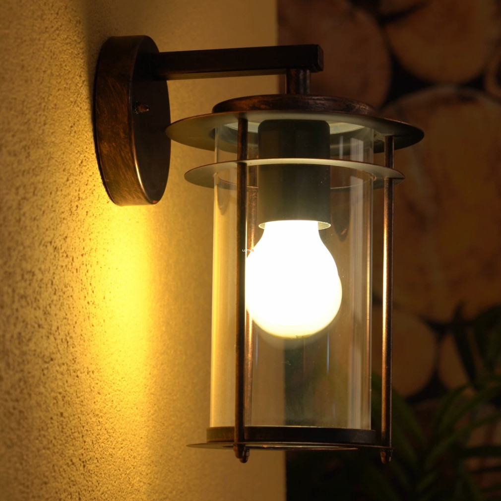 Lampa de perete antică pentru exterior, culoare roșu-cupru - Valdeo Eglo 96241