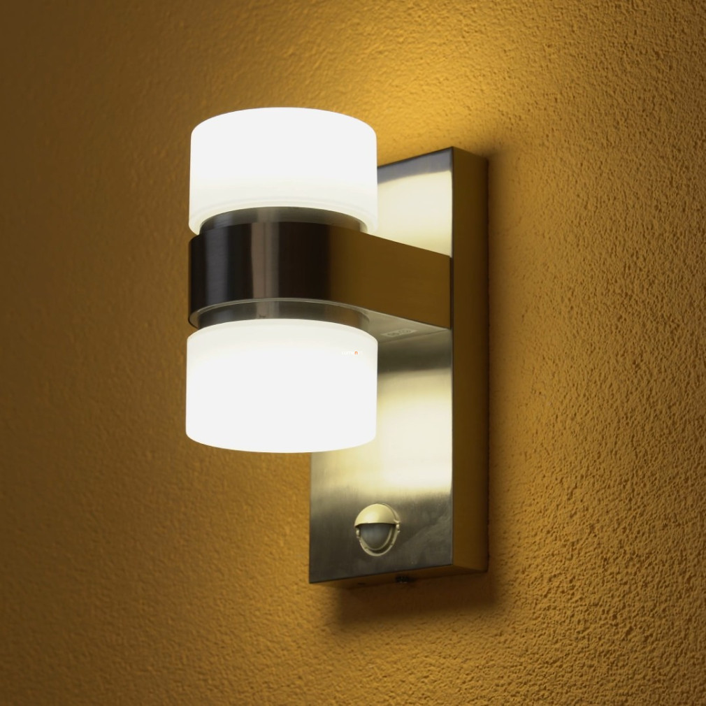 Lampă LED de exterior cu senzor de mișcare, 12 W, alb cald, argintiu-alb - Atollari Eglo 96277