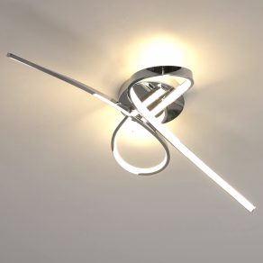   Lampă LED de tavan 20 W, alb cald, culoare crom-alb - Selvina Eglo 96329