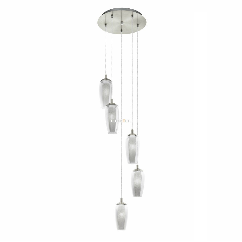 Lampa suspendată cu cinci becuri, culoare fum-nichel - Farsala Eglo 96345