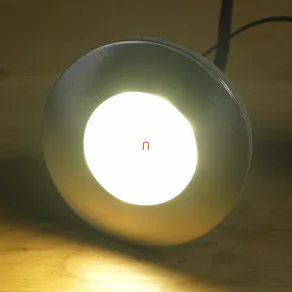   Spot LED încastrat pentru exterior, rotund, 4,9 W, alb cald, culoare nichel - Pineda Eglo 96415