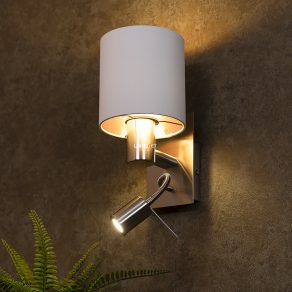   Aplică cu braț de citit LED în culori alb și cupru roșu - Pasteri Eglo 96484