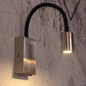   Lampă LED de perete 3,5 W, alb cald, nichel-negru - Tazzoli Eglo 96567
