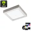 Lampă LED cu intensitate reglabilă pentru tavan, pătrată, 21 W, alb rece-cald, culoare nichel - Fueva RGBW Eglo 96681