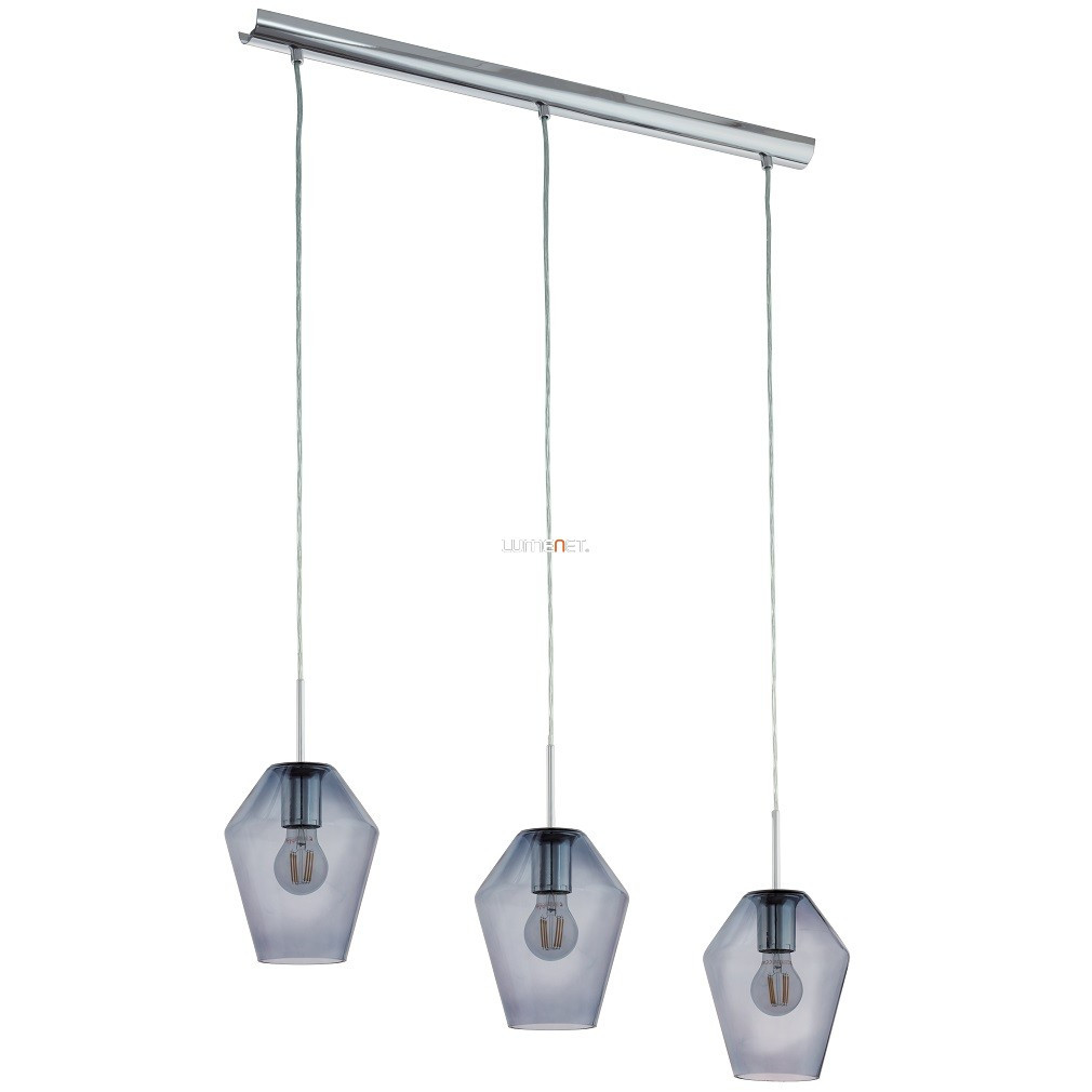 Lampa suspendată cu trei becuri, culoare gri fumuriu - Murmillo Eglo 96774