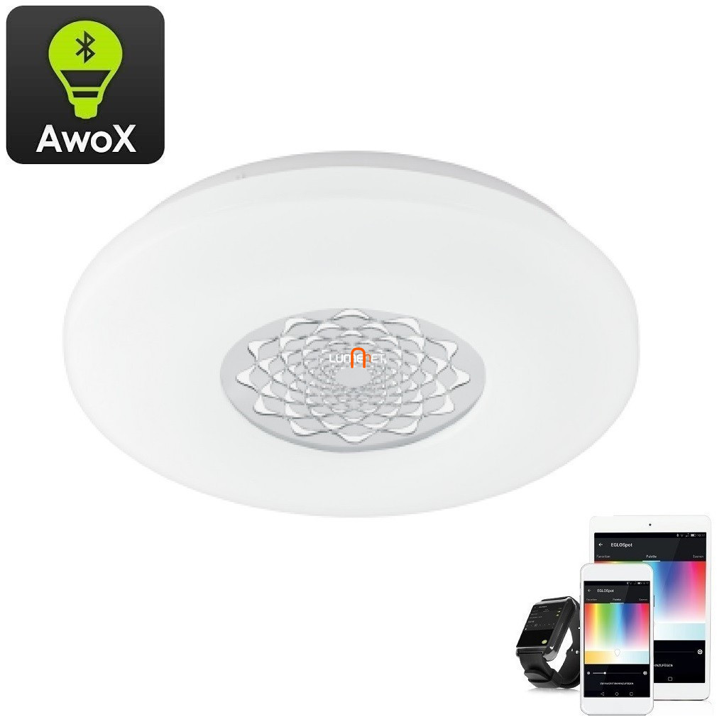 Ambalaj demontat Reglabil plafon LED lampă 17 W, alb rece-alb cald, alb-gri (Capasso RGBW)