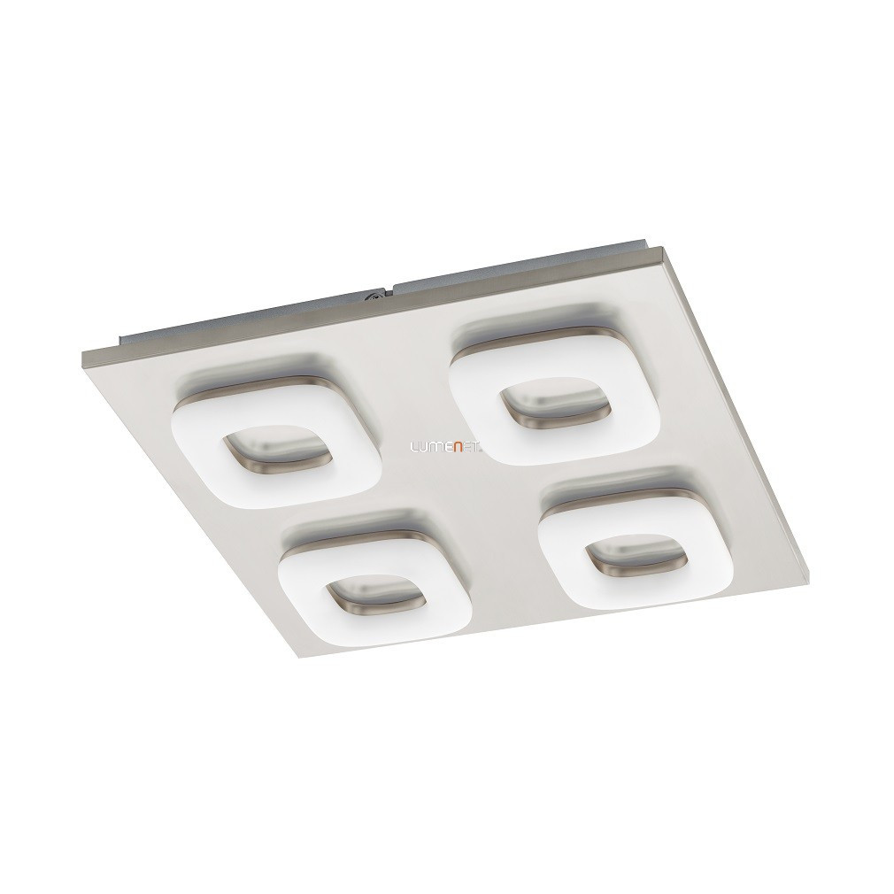 Lampă LED de tavan 16 W, alb cald, 32x32 cm, culoare nichef-alb - Litago Eglo 97012
