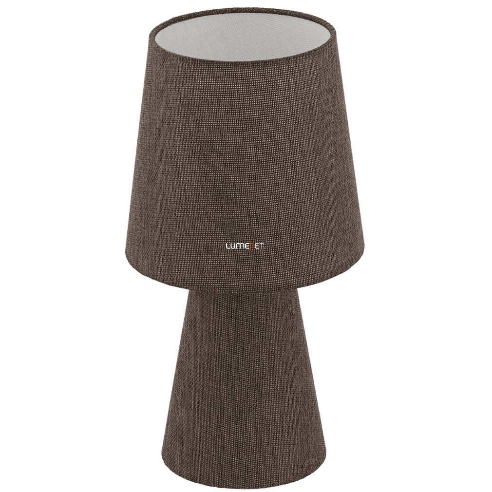 Lampa de noptie din material textil, culoare gri, 34 cm - Carpara Eglo 97123, cu 2 socluri E14