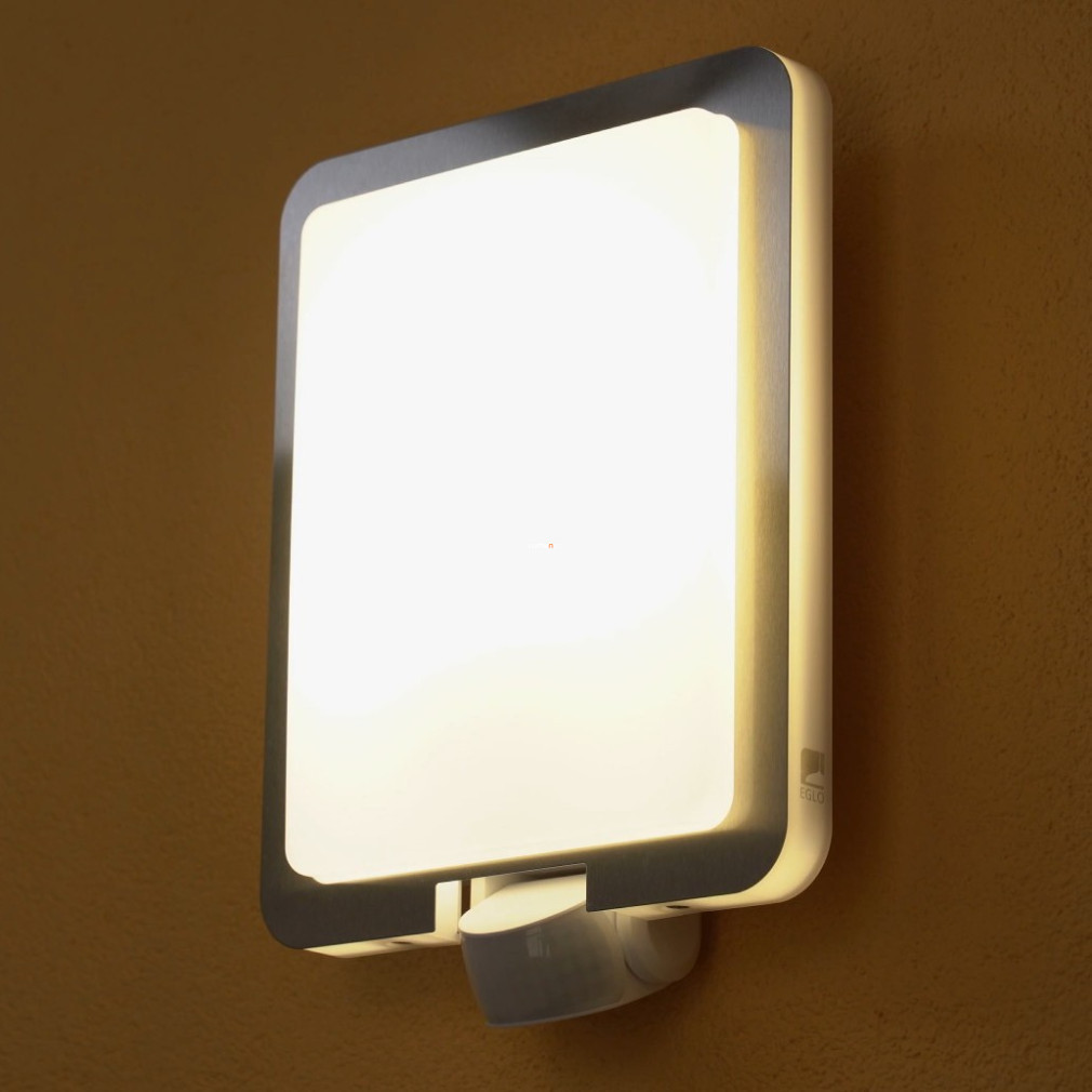Lampă de perete exterioară cu senzor de mișcare, argintiu-alb - Mussotto Eglo 97218