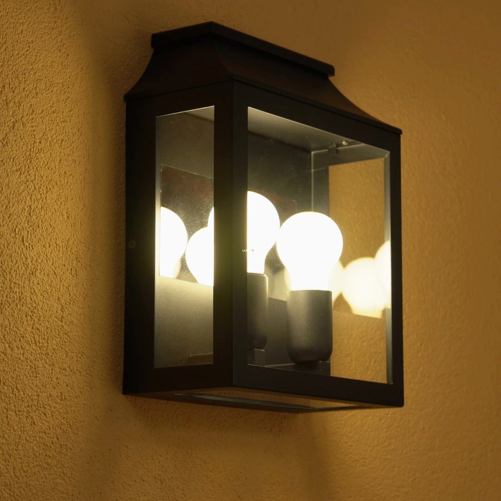 Lampa de perete pentru exterior cu sticlă, negru - Soncino Eglo 97294