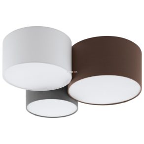   Lampă de tavan cu trei prize, culoare alb-gri-maro - Pastore Eglo 97479