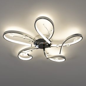   Lampă LED cu tavan curbat și decorațiuni din cristal - Vallemare Eglo 97487