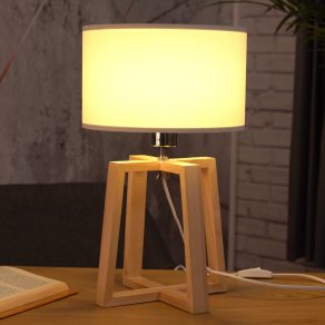   Lampă de masă din lemn, 44 cm - Chietino Eglo 97516, cu soclu 1xE27