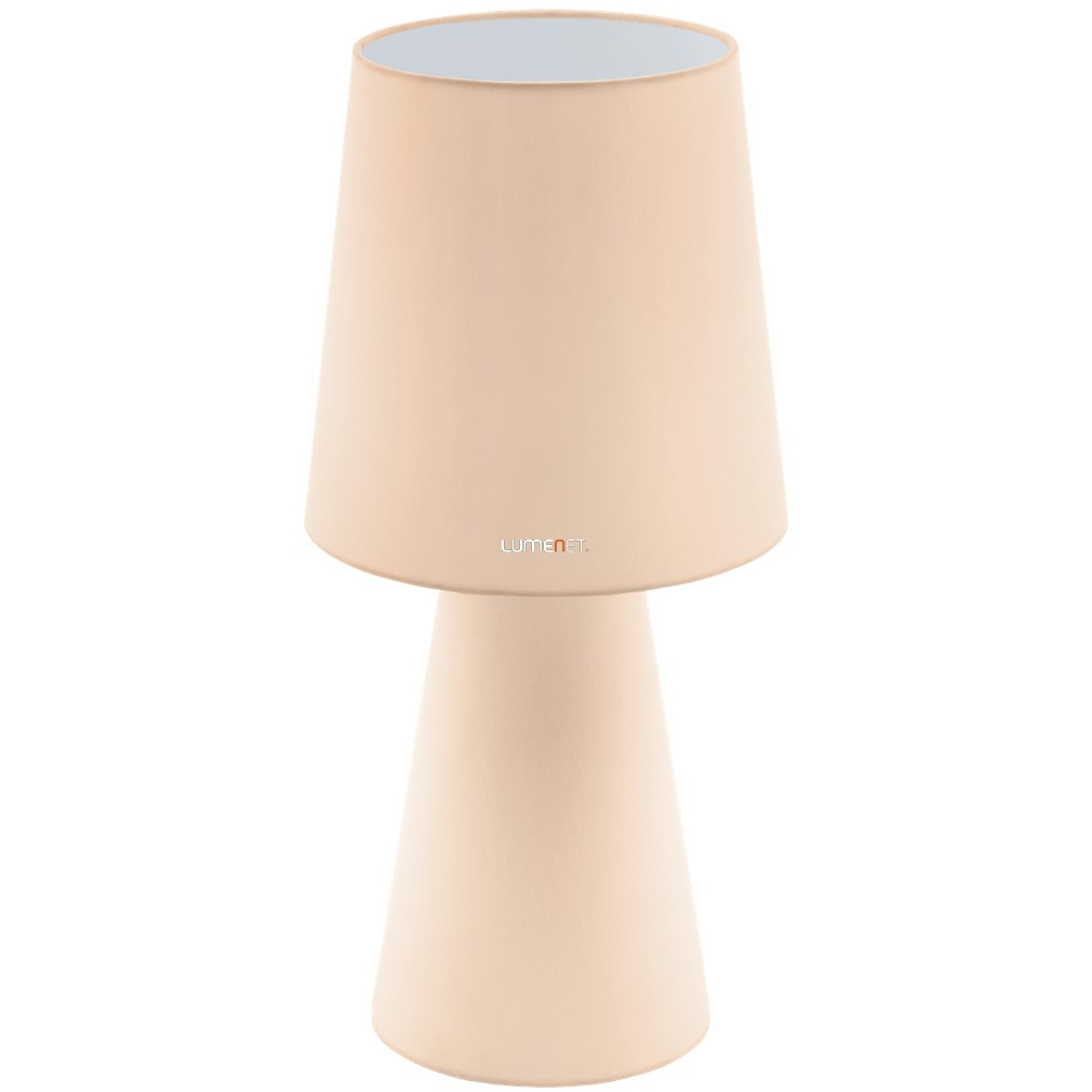 Lampa de noptie din material textil, culoare roz pastel, 47 cm - Carpara Eglo 97567, cu 2xE27 soclu