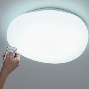   Lampă LED de tavan cu telecomandă 21 W, alb rece-cald, culoare albă - Sileras Eglo 97577