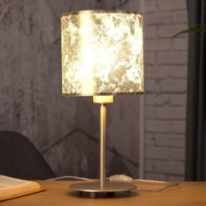   Lampă de masă din material textil, culoare auriu, 40 cm - Viserbella Eglo 97646, cu soclu 1xE27