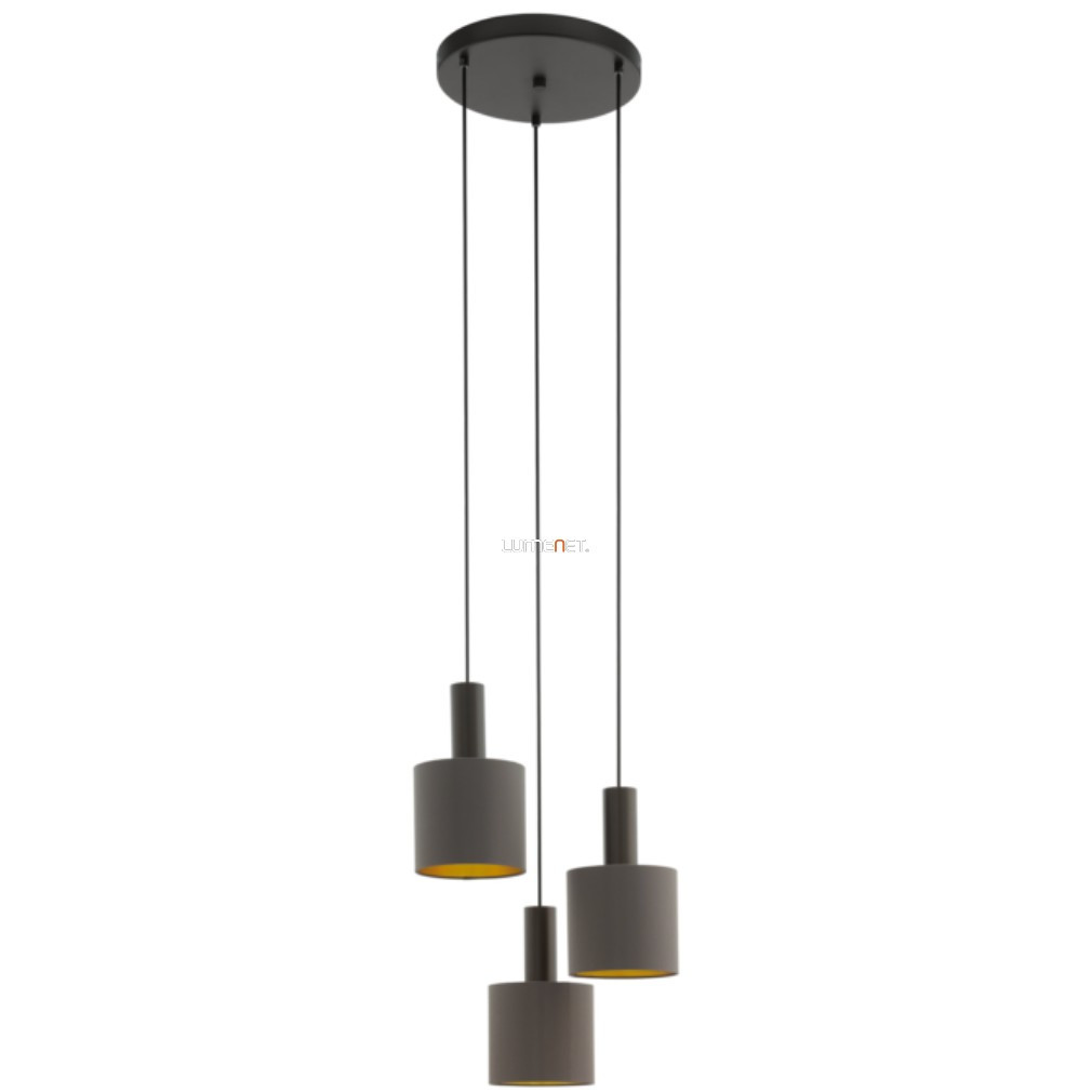 Lampa suspendată cu trei becuri, maro-auriu - Concessa Eglo 97684