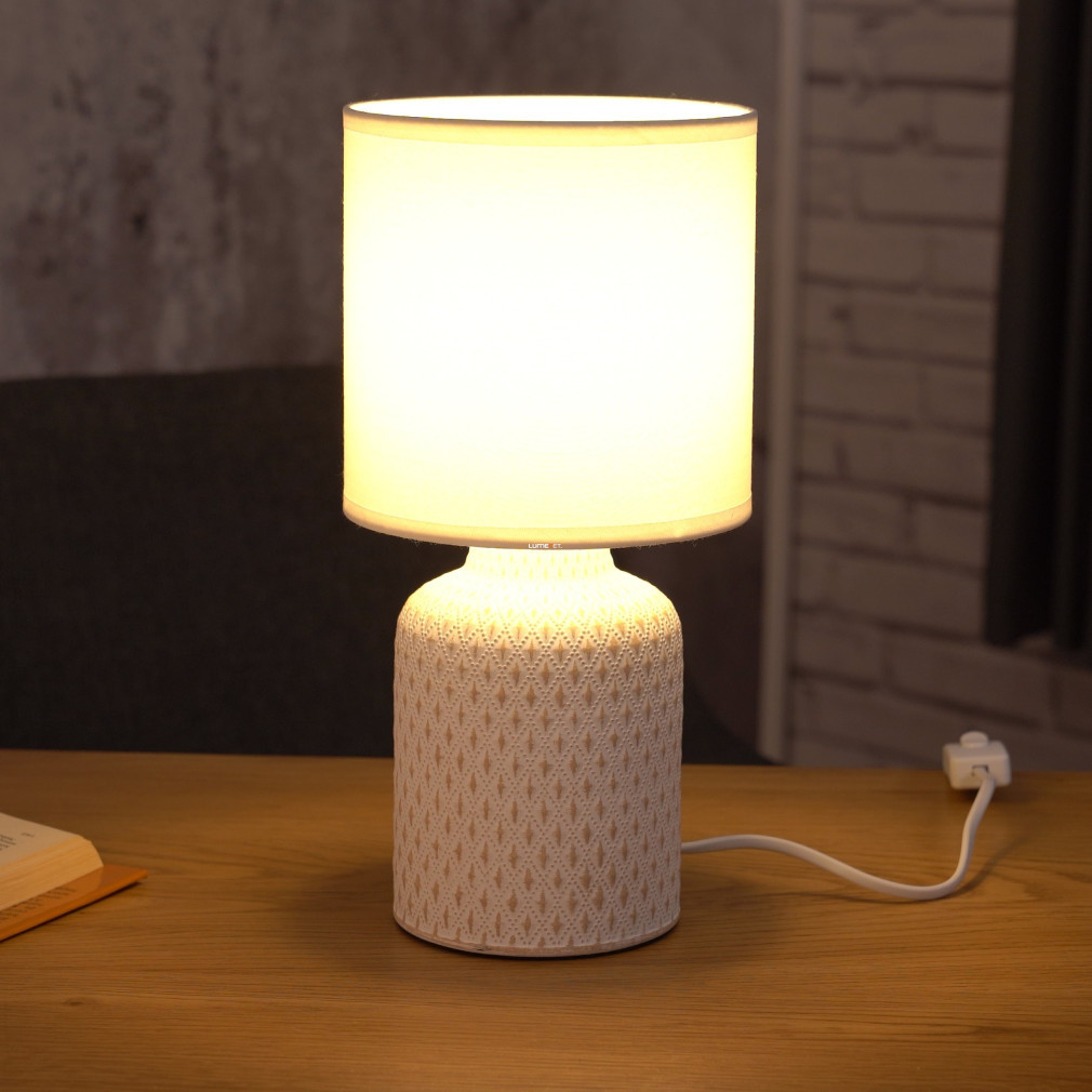 Lampa de noptie cu model, culoare maro, 32 cm - Bellariva Eglo 97773, cu soclu 1xE14