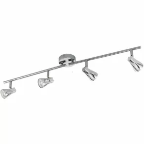   Spot LED Karos neambalat, 4x3W, lumină albă caldă, crom (Tiberio)