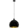 Lampă suspendată, 30 cm, negru și auriu - Roccaforte Eglo 97845