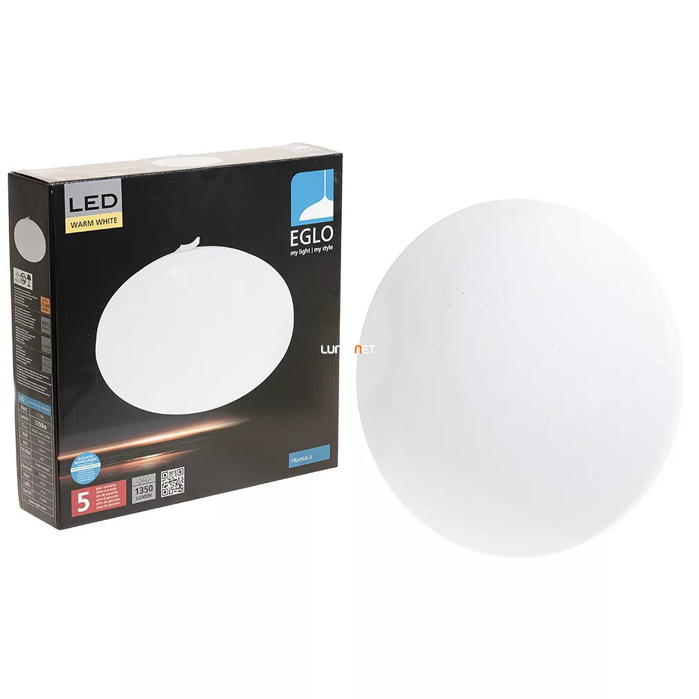 LED plafonier cu efect de sclipici, ambalat separat, cu lumină albă caldă (Frania-S)