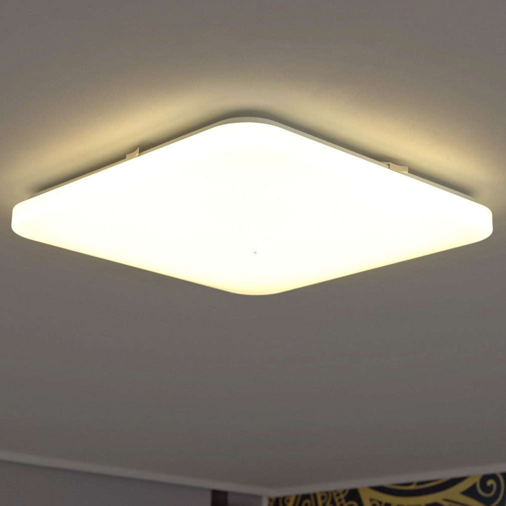 Lampă LED pentru tavan cu efect de sclipici, unghiulară, 33,5 W, alb cald, culoare albă - Frania Eglo 97883