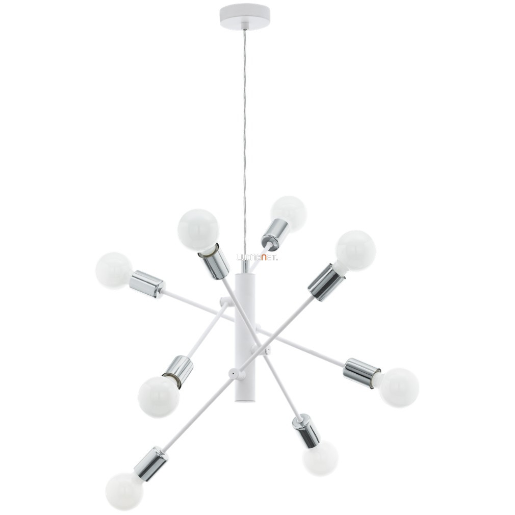 Candelabru modern în culoarea alb-crom, cu 4 brațe - Gradoli Eglo 98017