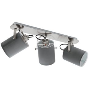   Lampă spot cu trei socluri, culoare gri nichel - Villabate Eglo 98141