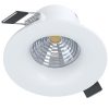 Spot LED încastrat, rotund, 6 W, alb cald, culoare albă - Salabata Eglo 98243