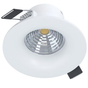   Spot LED încastrat, rotund, 6 W, alb cald, culoare albă - Salabata Eglo 98243