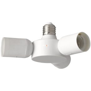   Distribuitor cu soclu E27, 19 cm, alb, cu trei prize - Rueda Eglo 98277